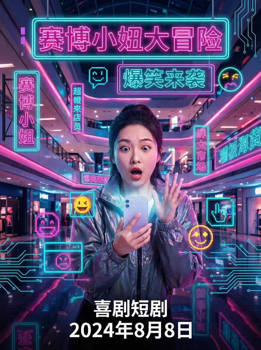 igao视频网在线观看 搞笑喜剧短剧 - 赛博小妞大冒险海报